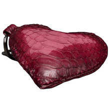 Cargar imagen en el visor de la galería, Burgundy Leather Heart Key Holder and Charm
