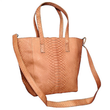 Load image into Gallery viewer, Beige Camel  Zipper Tote Bag
