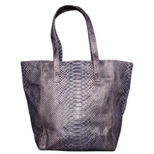 Load image into Gallery viewer, Grey Shopper Zipper Tote Bag
