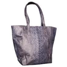 Load image into Gallery viewer, Grey Shopper Zipper Tote Bag
