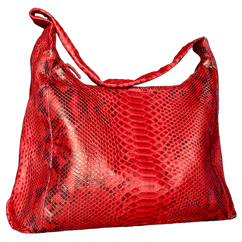 Red Leather Jumbo XL Shoulder Bag