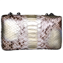 Load image into Gallery viewer, Back Metallic Gold Leather Bag
