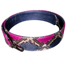 Load image into Gallery viewer, Blue reversible leather large strap