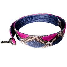 Load image into Gallery viewer, Blue reversible leather large strap