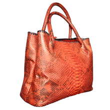 Load image into Gallery viewer, Orange Ochre Tassel Tote Bag