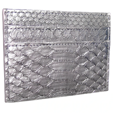 Load image into Gallery viewer, Metallic Silver Slot Card Holder
