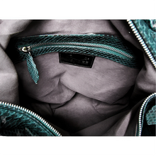 Load image into Gallery viewer, Interior Teal hobo bag
