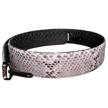 Load image into Gallery viewer, Grey and White reversible leather large strap

