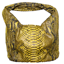 Load image into Gallery viewer, Yellow and Black Leather Hobo Bag
