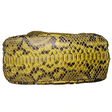 Load image into Gallery viewer, Bottom Yellow and Black Leather Hobo Bag