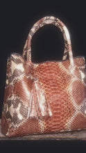 Load and play video in Gallery viewer, Orange Ochre Tassel Tote Bag