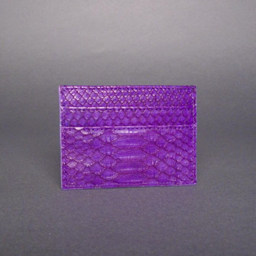 Purple Leather business Card Holder
