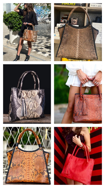 "Revelando el lujo: eleva tu estilo con bolsos de cuero exóticos"