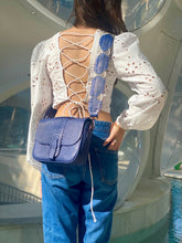 Load image into Gallery viewer, Navy Blue Box Shoulder Strap Bag
