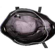 Load image into Gallery viewer, interior Black Shopper Bag
