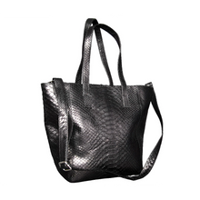Load image into Gallery viewer, Black leather tote
