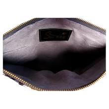 Cargar imagen en el visor de la galería, Interior Black Multicolor Leather Clutch Bag
