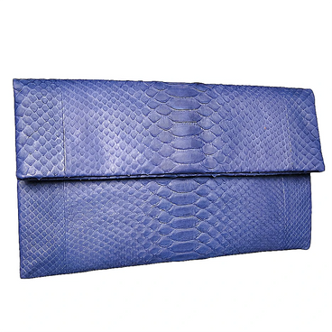 Karri Blue Snakeskin Clutch 2024