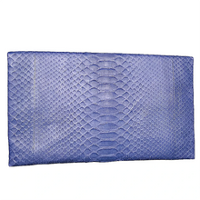 Load image into Gallery viewer, Back Blue Leather Clutch Bag
