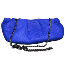 Cargar imagen en el visor de la galería, Cobalt Blue Dumpling Oversized Clutch Shoulder Bag

