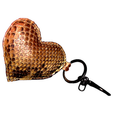 Load image into Gallery viewer, Brown Multicolor Leather Heart Key Holder and Charm
