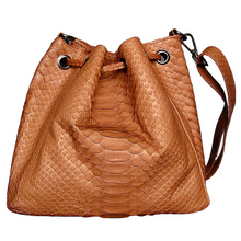 Load image into Gallery viewer, Back Camel Brown Bucket Bag
