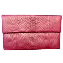 Load image into Gallery viewer, Dark Red Leather Clutch Bag
