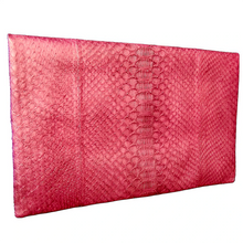 Load image into Gallery viewer, Back Dark Red Leather Clutch Bag
