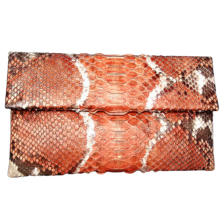 Burnt Orange Clutch Bag Bee In Style