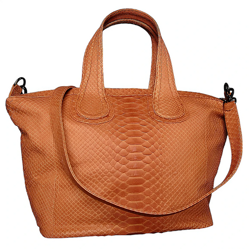 Camel Brown Leather Nightingale Tote Bag