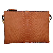 Load image into Gallery viewer, Back Camel Brown crossbody clutch bag
