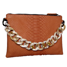 Load image into Gallery viewer, Camel chain clutch bag

