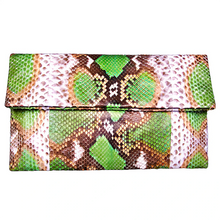 Load image into Gallery viewer, Emerald Green Leather Clutch Bag
