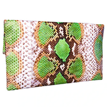 Load image into Gallery viewer, Emerald Green Leather Clutch Bag
