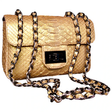 Load image into Gallery viewer, Gold Leather Shoulder Bag
