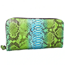 Load image into Gallery viewer, Green Leather Zippy Wallet
