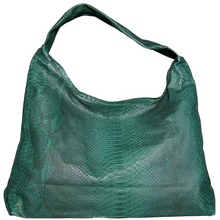 Load image into Gallery viewer, Green Python Leather Jumbo XL Shoulder Bag
