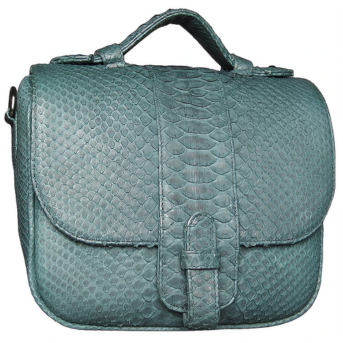 Green Python Leather Small Shoulder bag