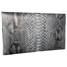 Load image into Gallery viewer, Back Grey Leather Clutch Bag
