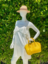 Cargar imagen en el visor de la galería,  Yellow Python Leather Satchel Handbag
