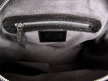 Load image into Gallery viewer, Black Python Leather Satchel Handbag
