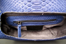 Load image into Gallery viewer, Navy Blue Python Leather Small Shoulder bag
