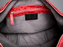 Cargar imagen en el visor de la galería, Interior Jumbo XL Red Leather  Shoulder Bag
