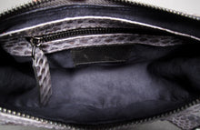 Load image into Gallery viewer, Grey Snakeskin Python Leather Croissant Shoulder Bag

