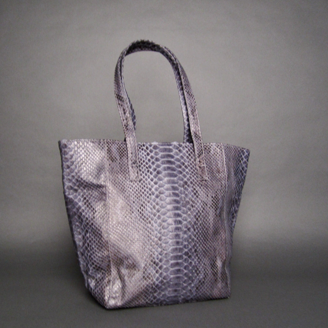Grey Python Leather Shopper bag