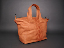 Load image into Gallery viewer, Camel Python Leather Nightingale Tote Shoulder bag
