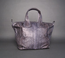 Load image into Gallery viewer, Grey Python Leather Nightingale Tote Shoulder bag
