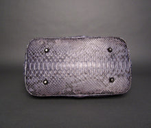 Load image into Gallery viewer, Grey Python Leather Nightingale Tote Shoulder bag
