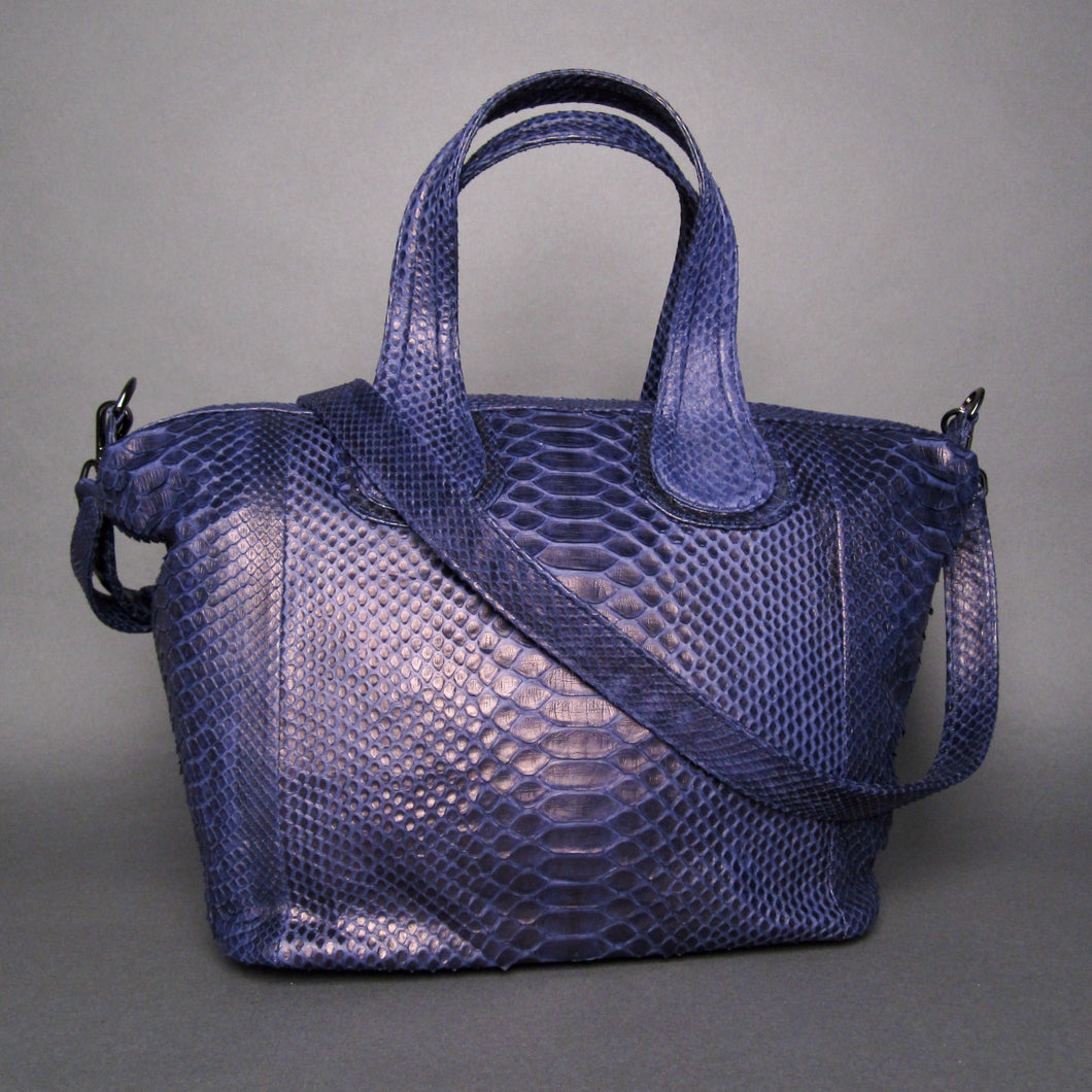 Blue Python Leather Nightingale Tote Shoulder bag
