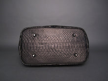 Load image into Gallery viewer, Black Python Leather Nightingale Tote Shoulder bag
